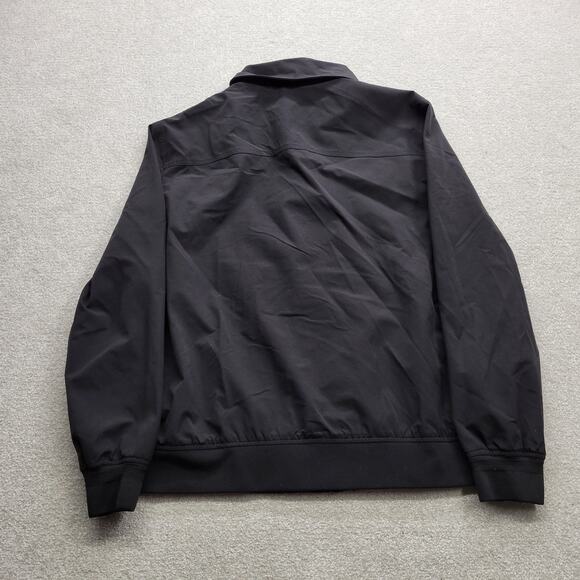 Tommy Hilfiger Men's Black Windbreaker Jacket Size Large Full Zip - Picture 2 of 5